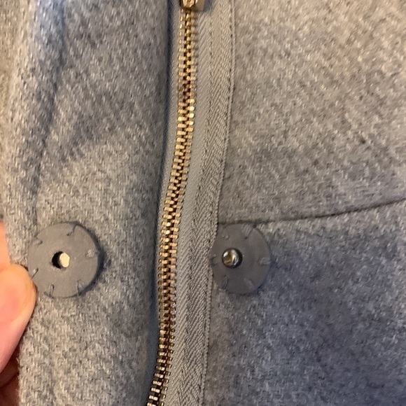 VINCE CAMUTO funnel wool blend fully lined coat jacket full zipper coat grey 1X - Picture 10 of 14